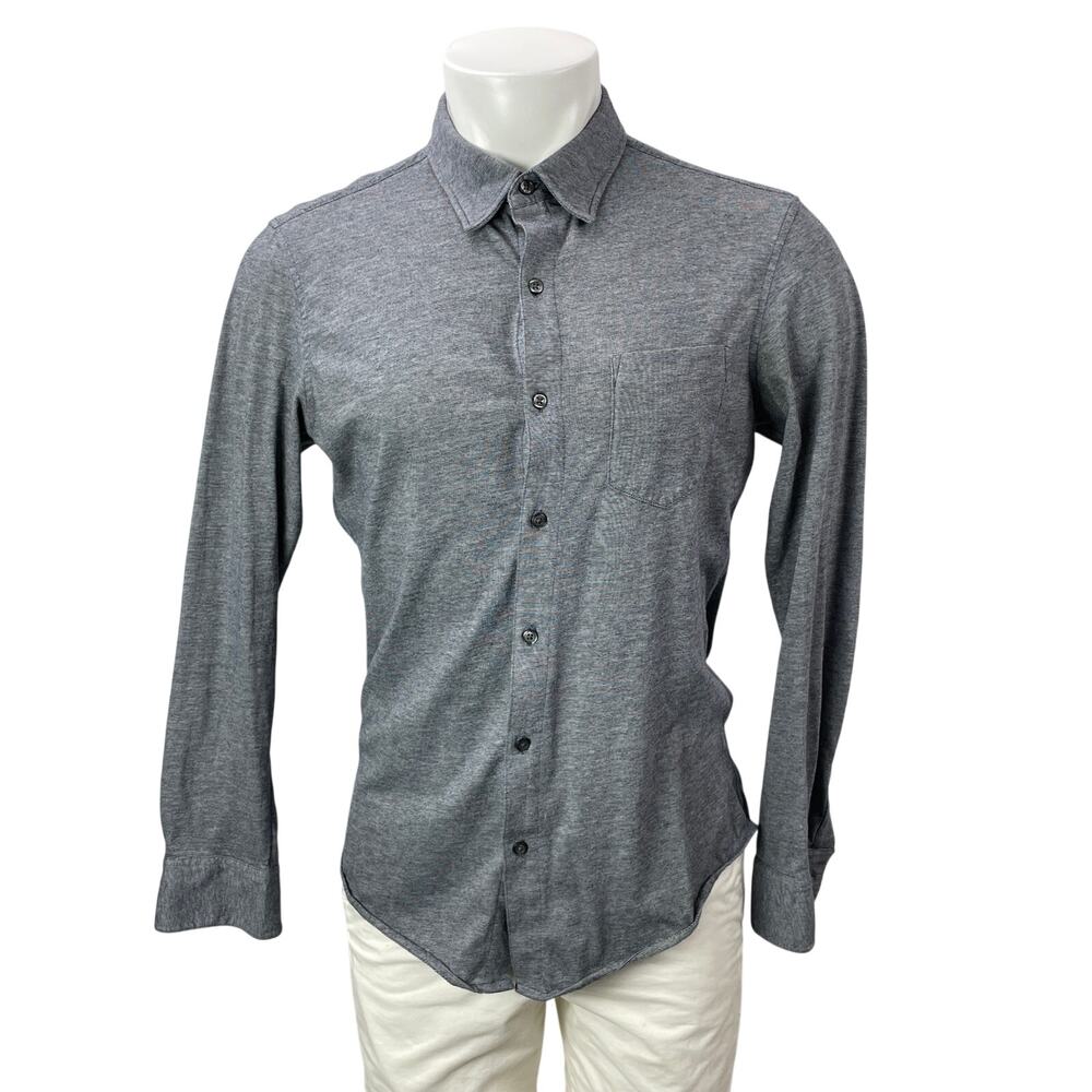 Bonobos Men's Gray Long Sleeves Collared Slim Fit Button Down Shirt Top Size S